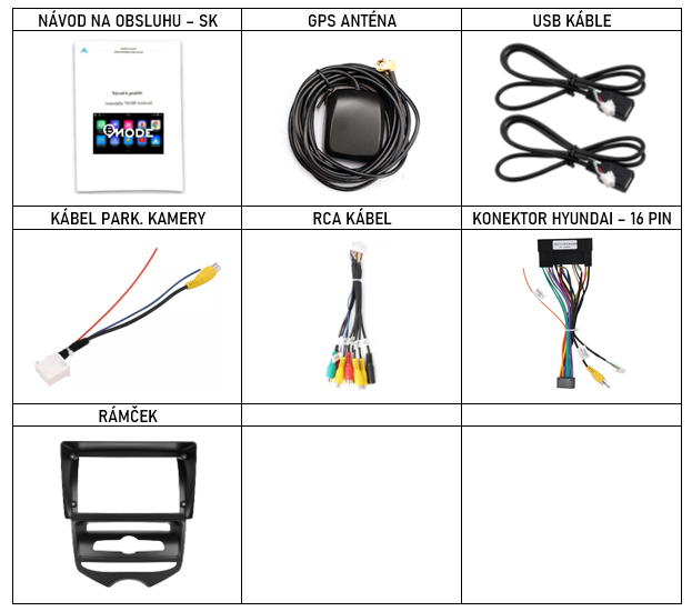 SK_Příslušenství pro Bmode BEV+BEX chytré autorádio Hyundai IX20 auto AC evtech.cz